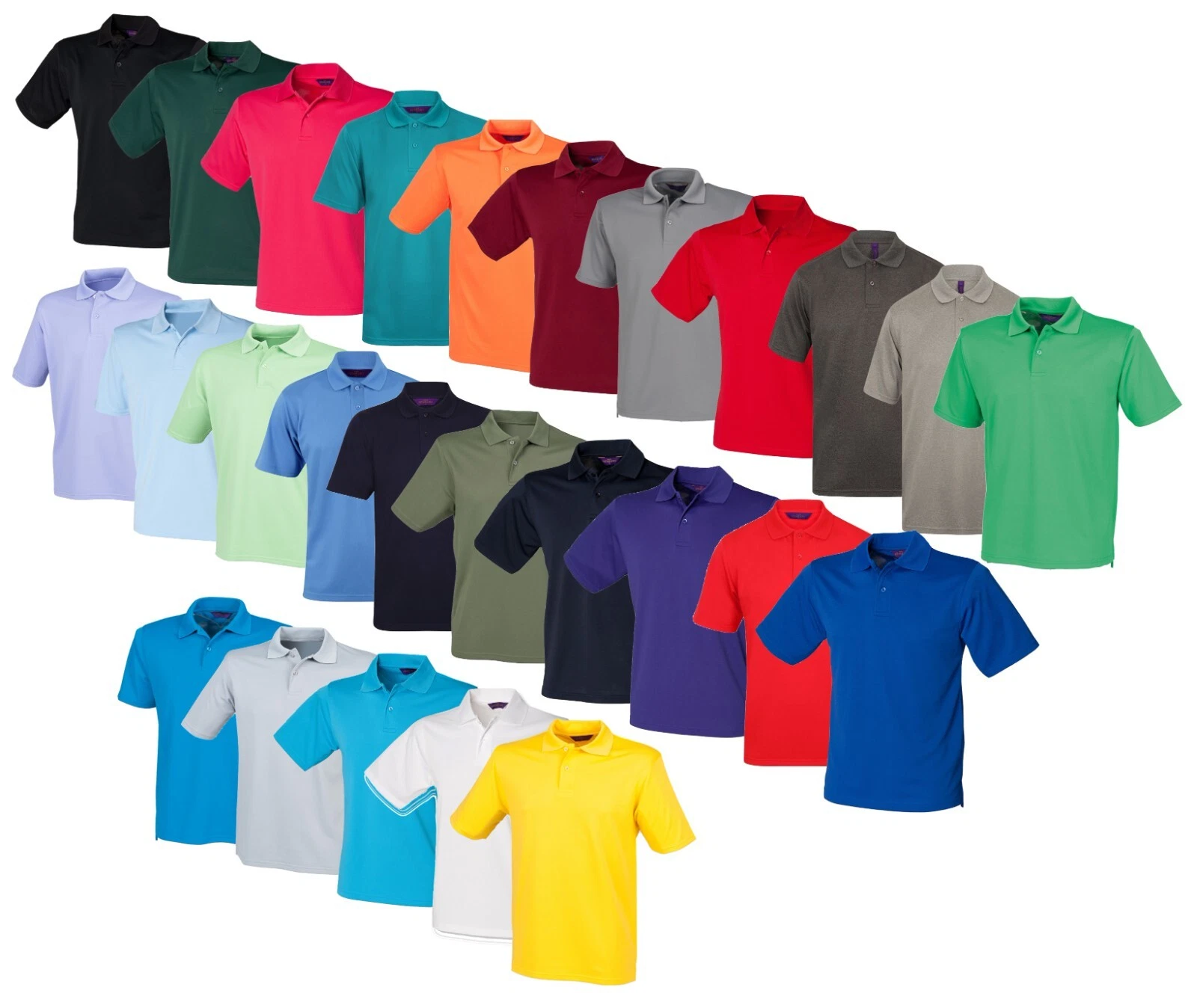 Henbury H475 Mens Coolplus Wicking Breathable Polyester Short Sleeve Polo Shirt
Opens in a new windo