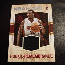 2015 NBA Hoops Rookie Remembrance Norris Cole Jersey Card