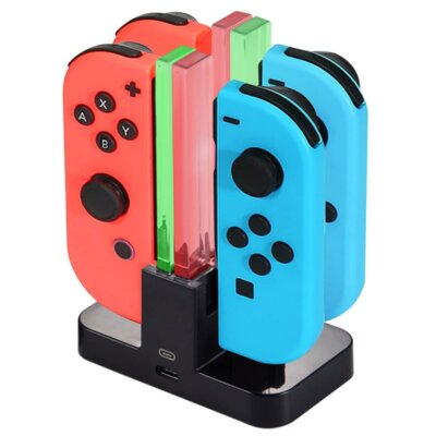 für Nintendo Switch Konsole Joy-Con Controller Ladestation USB Ladegerät Dock DE