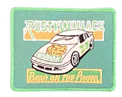 Rusty Wallace Retro Vintage Style Nascar Racing Iron Patch Kodiak