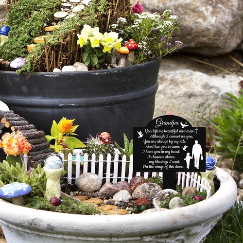 Cemetery Decorations for Grave Memorial Plaques Markers Stake for Outdoors Decor - Picture 4 of 7