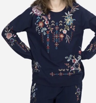 Johnny Was Top Sweatshirt NWT XL