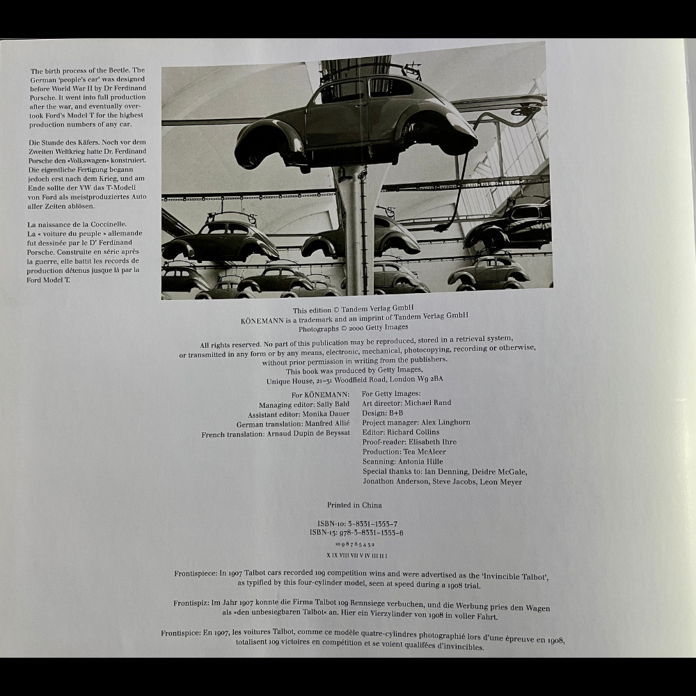 Cars : The Early Years/Die Anfange des Automobils/les Premieres Annees ...
