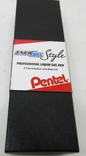 Pentel Energel Style Professional Liquid Gel Pen, 07 Medium Line Black Ink. NIB