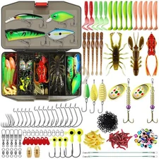 Fishing Lures Tackle Kit for Freshwater Premium Starter Gear Set