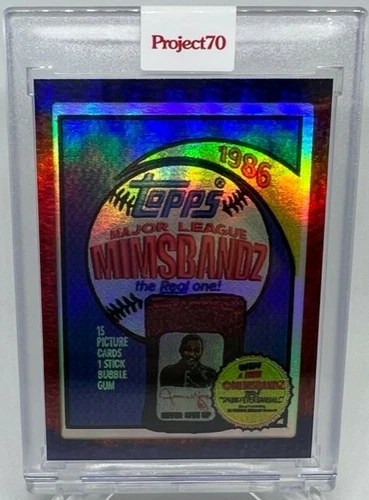 2021 Topps Project 70 #918 1986 Wax Wrapper by Mimsbandz Rainbow Foil 32/70  .
