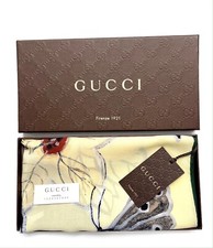 New Unisex Gucci Scarf Kris Knight Butterfly Floral Silk Wrap wt Gucci Gift Box