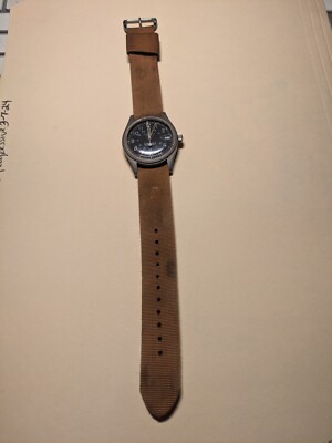 Hamilton Khaki Rare Field 9239 Mens Quartz Watch Black Dial 32mm w