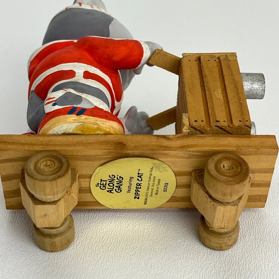 Juguete con cremallera para gato The Get Along Gang American Greetings 1984 juguete rodante 4" Foto 3 de 4