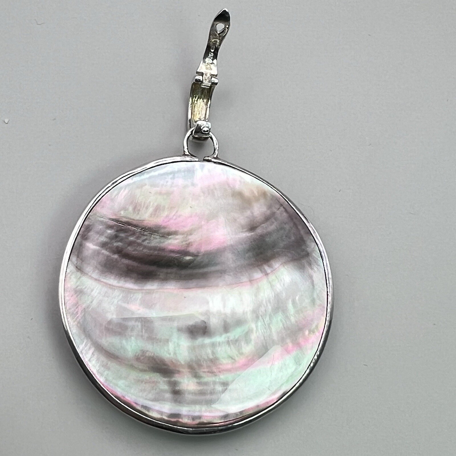 Abalone Shell Signed Sterling Silver Gemstone Pen… - image 10