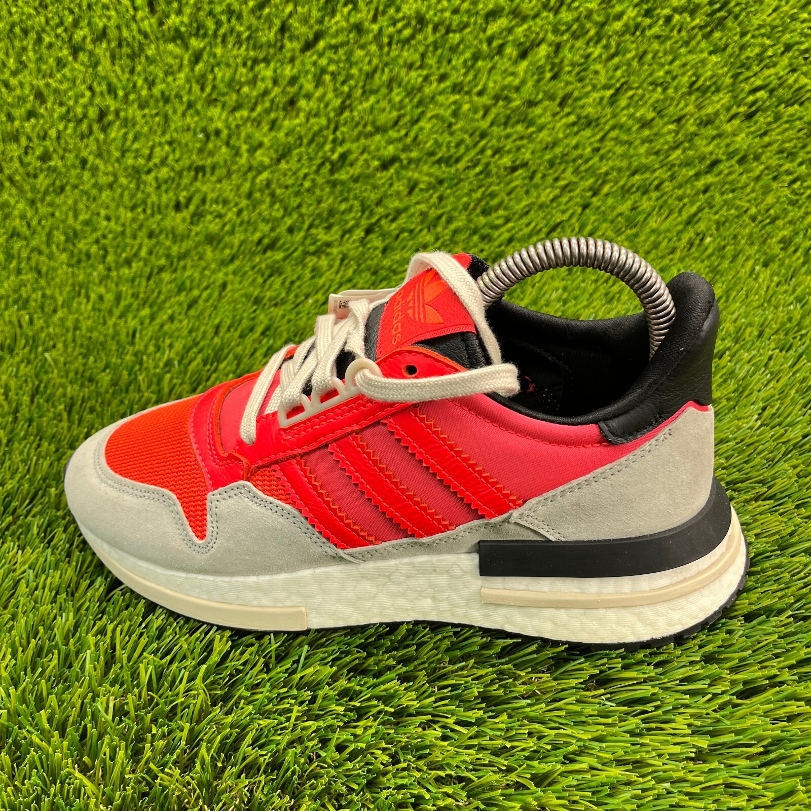 SAOLA Scarpe da ginnastica Adidas ZX 500 RM ragazzo taglia 5Y rosso grigio corsa atletica passeggio