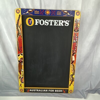 Vintage Foster's Australian Beer Chalkboard Bar Menu Board Sign Man Cave 32''x22''
