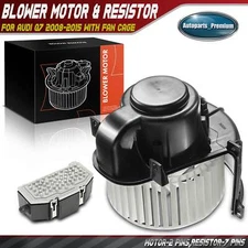 Front HVAC Heater Blower Motor Resistor Kit for Audi Q7 2008-2015 With Fan Cage