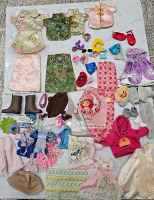 Large Doll Clothing Lot Dress Boots Shoes Costume Cloth hat shirt gown pants toy