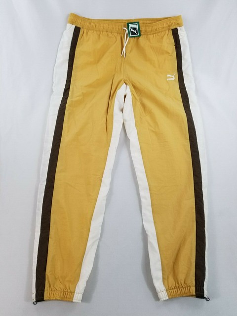 new PUMA men sweat pants track Lux Woven T7 TL38906 brown yellow sz 3XL $85 | eBay