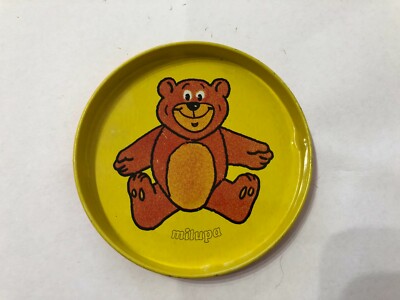 MILUPA VINTAGE METAL SAUCER LID ADVERTISING GADGET.1
