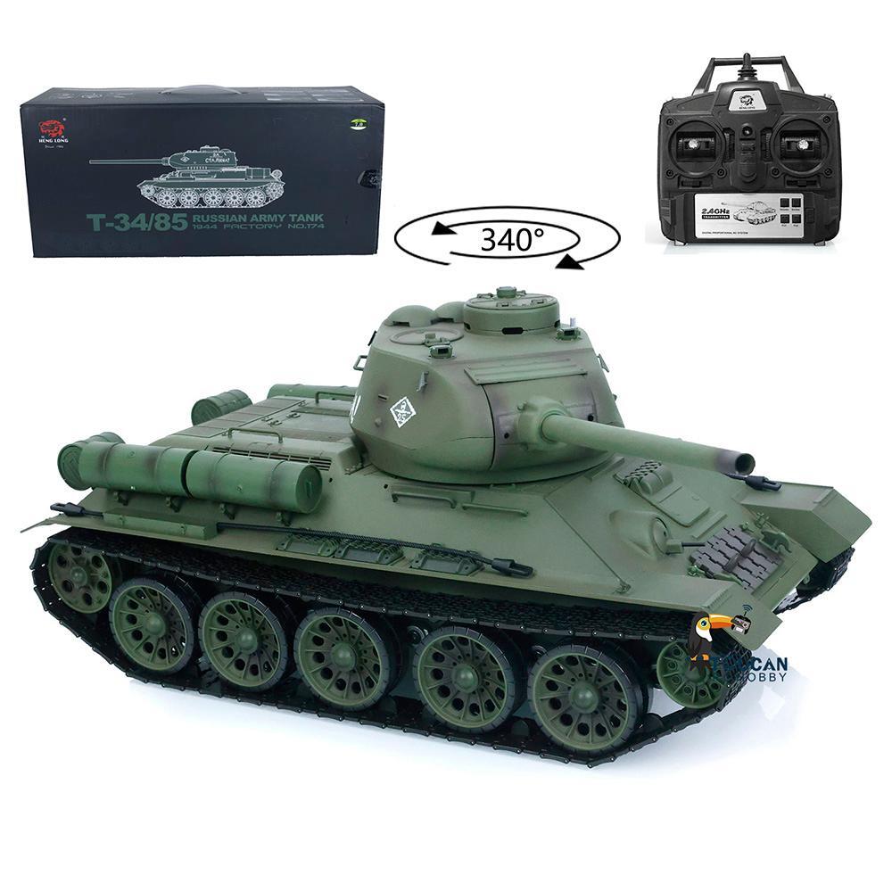 1:16 7.0 Heng Long 3909 Soviet T34-85 RTR IR RC Tank Plastic