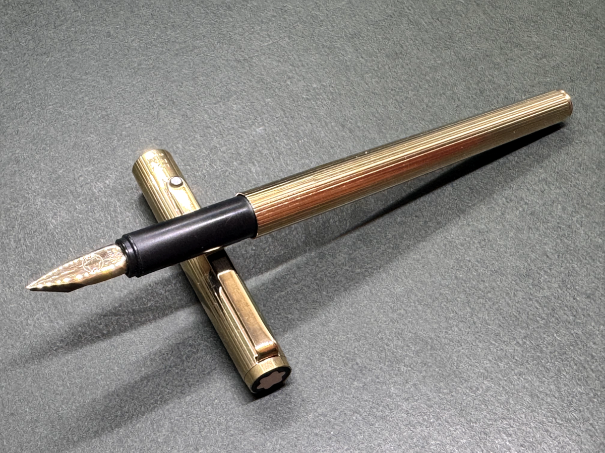 MONTBLANC NOBLESSE Slimline Gold-Metal GT Vint Fountain Pen Steel