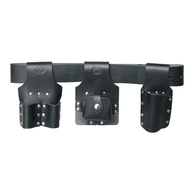 Black Leather Scaffolders Tool Belt Set 4pc With XL Belt (41-50 Inch  Waist) - Main Image