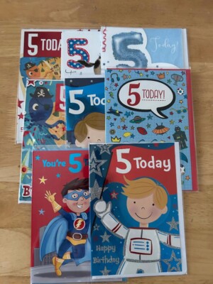 5 HEUTE GEBURTSTAGSKARTEN - 9 DESIGNS ZUR AUSWAHL - SIEHE ANDERES ANGEBOT