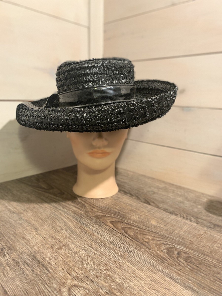 Vintage Black Leather Wide Brim Hat Vintage | Accessories | Vintage Black Leather Wide Brim Hat  main image 2