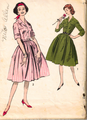1950s dress fashion Retro Stage Green Daisy Print Tulle Dress main image 1