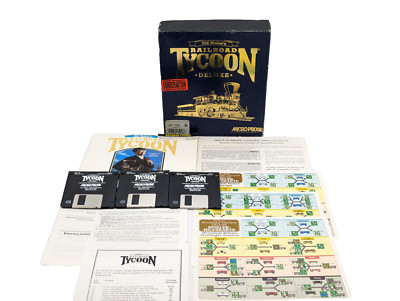 Railroad Tycoon Deluxe PC Big Box Microprose 3,5 Diskette Floppy Sid Meier's