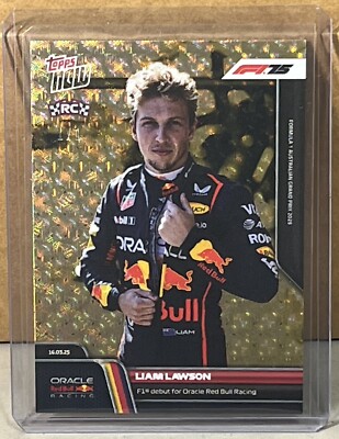 2025 TOPPS NOW Formula 1 F1 #17 LIAM LAWSON ROOKIE FoilFractor Parallel 1/1