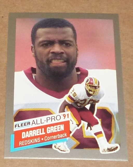 1991 FLEER ALL PRO DARRELL GREEN REDSKINS FOOTBALL CARD 16 EBay