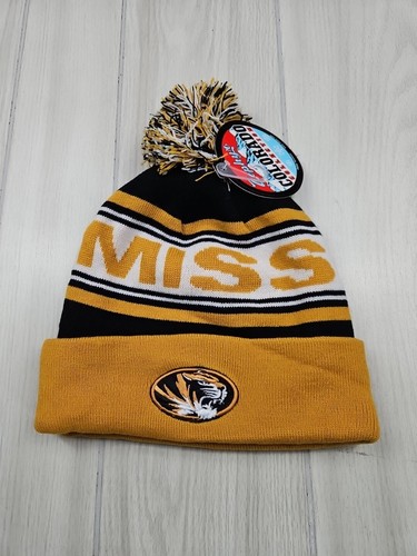 Miami City Name Beanie Hat - Colorful Striped Winter Knit With Pom Pom