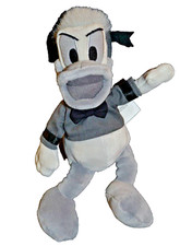 "1934" BLACK AND WHITE DONALD DUCK PLUSH DISNEY STORE MINI BEAN BAG