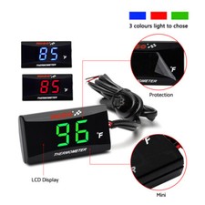 Motorcycle Water Temperature Gauge Digital Display 32 248 F Car Meter Sensor