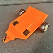 Vintage Orange Metal Made In Japan Truck Car Trailer