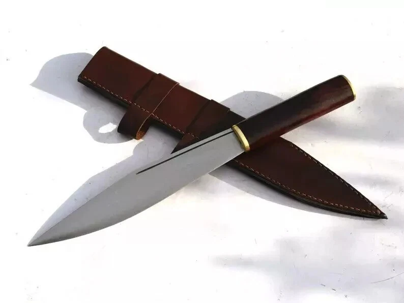 CUSTOM HANDMADE D2 TOOL STEEL HUNTING SEAX KNIFE SURVIVAL CAMPING KNIFE W/SHEATH