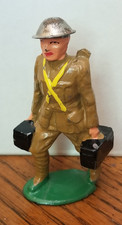 1930's Barclay Manoil B69 Lead WW1 Toy Soldier Ammo Carrier Rare