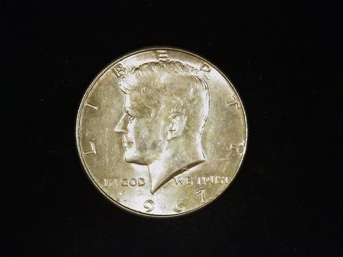 1967-P Kennedy Half Dollar (40% silver), AU+ (1).