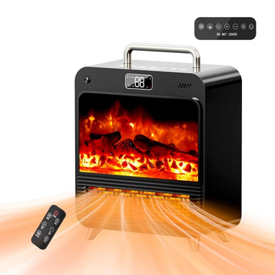 #ad Feculs Electric Fireplace Heater 3 in 1 Portable Fireplace Heaters for Indoor $26.62