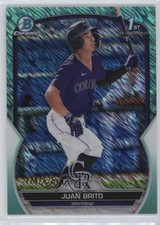 2023 Bowman Chrome Prospects Aqua Shimmer Refractor /125 Juan Brito #BCP-77 19l7