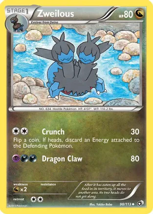 Zweilous 98/113 UC Legendary Treasures Pokemon Reverse Holo NM/M