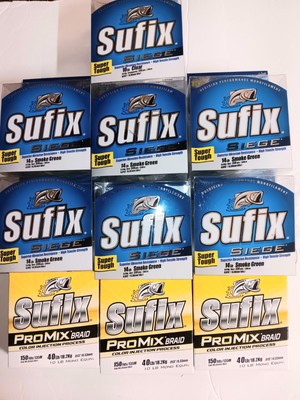 10 Spools Of Sufix Mixed. 