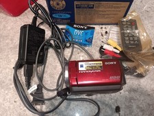 Sony Handycam DCR-SR47 Camcorder 60GB HDD 60X Red  Box Cables Battery Tested