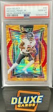 2024 Panini Select Michael Penix Jr #80 Neon Orange Pulsar /7 PSA 10 Rookie (RC)