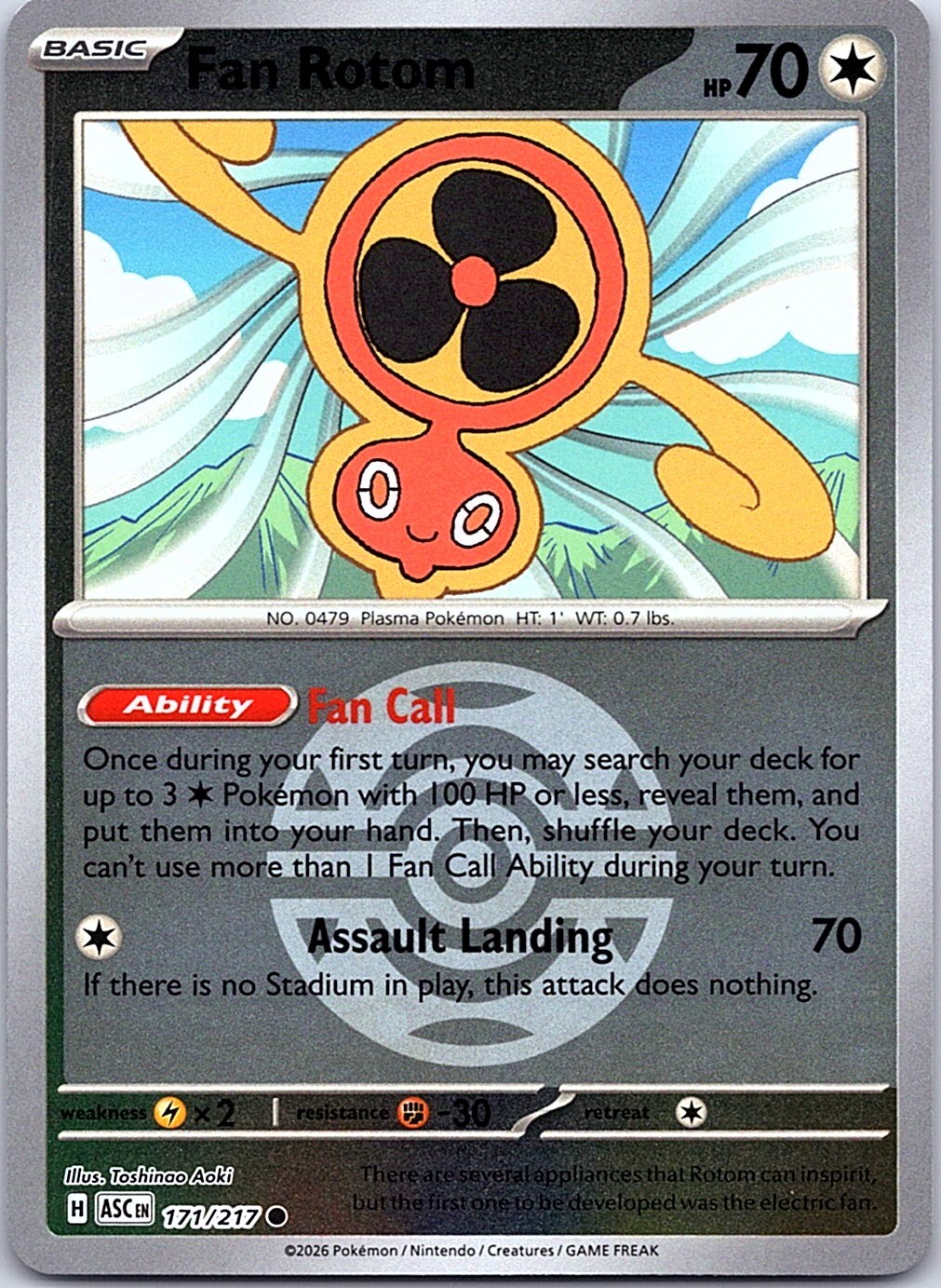 ME: Ascended Heroes #171/217 Fan Rotom