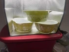 New ListingVintage Pyrex Sping Blossom Green 3 piece Nesting Oven Bowls