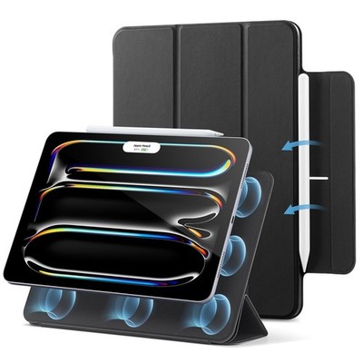 ESR iPad Pro 13 Rebound Trifold Case M5 M4 Magnetic Stand Black