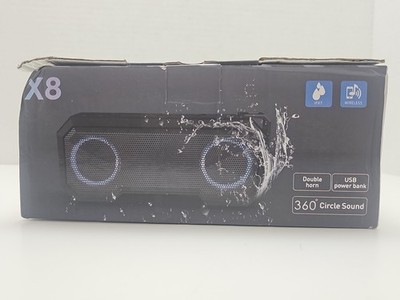 X8 TWS Wireless Bluetooth Speaker IPX7 Waterproof Outdoor Speaker Open Box