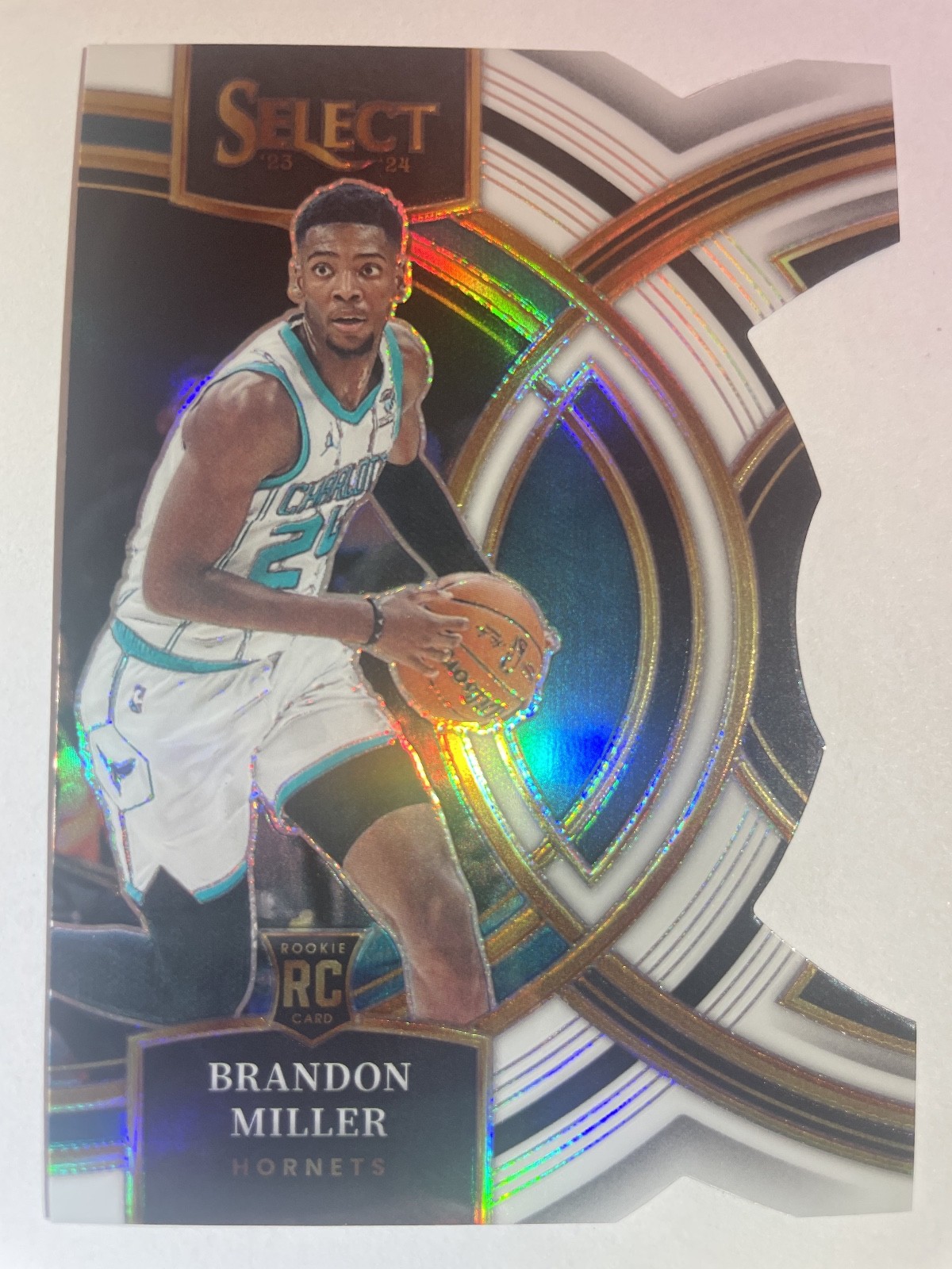 2023-24 Panini Select White Prizm Die Cut /149 Brandon Miller Rookie Card #130
