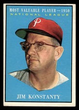 1961 Topps Baseball Card #479 Most Valuable Players Jim Konstanty