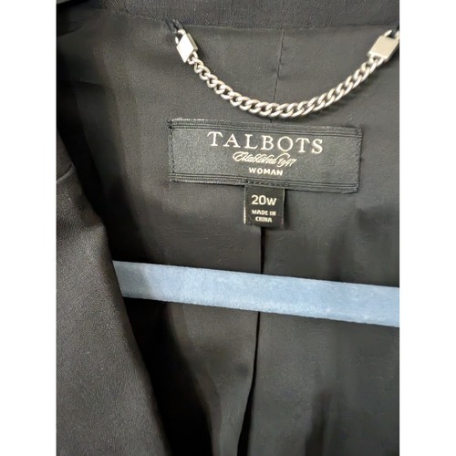 Talbots Woman Black Wool Blend Blazer Jacket Plus Size 20W career office - Bild 3 von 5
