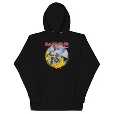 Iron Maiden Flight of Icarus Mens Officially Licensed Hoodie Black